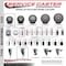 Service Caster 3'' Gray Poly Wheel Swivel 7/16'' Grip Ring Stem Caster Set 2 Brakes, 4PK SCC-GR20S314-PPUB-PLB-716138-2-S-2 - alternate 3